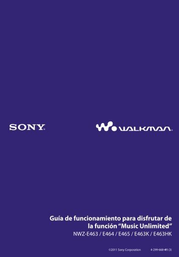 Sony NWZ-E463K - NWZ-E463K Istruzioni per l'uso Spagnolo