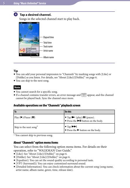 Sony NWZ-A864 - NWZ-A864 Istruzioni per l'uso Inglese