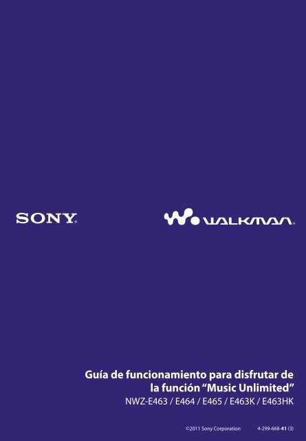 Sony NWZ-E463HK - NWZ-E463HK Istruzioni per l'uso Spagnolo