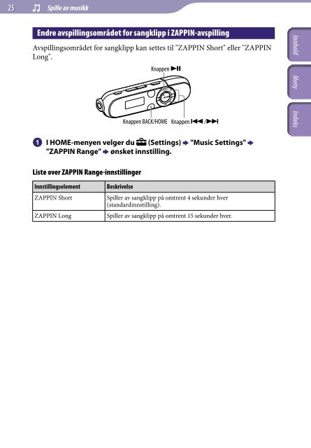 Sony NWZ-B142 - NWZ-B142 Istruzioni per l'uso Norvegese