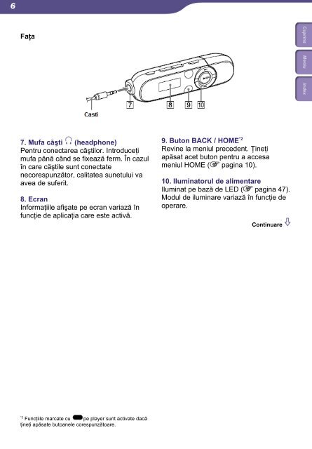 Sony NWZ-B142 - NWZ-B142 Istruzioni per l'uso Rumeno