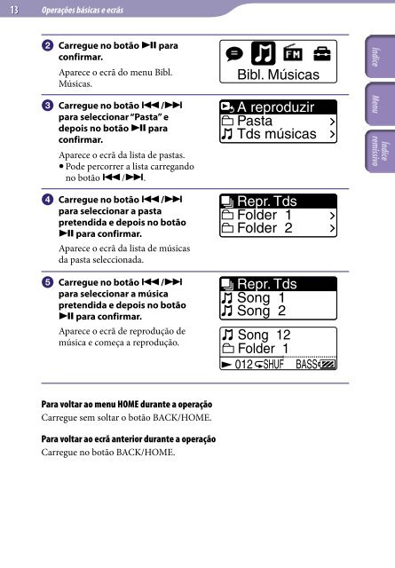 Sony NWZ-B142 - NWZ-B142 Istruzioni per l'uso Portoghese