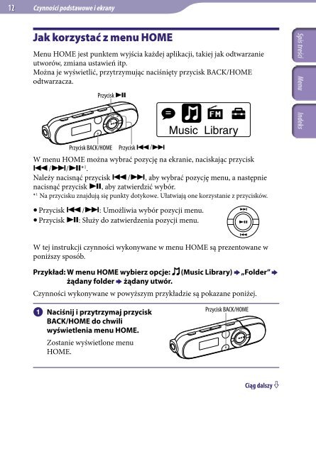 Sony NWZ-B142 - NWZ-B142 Istruzioni per l'uso Polacco