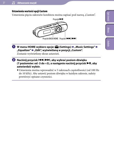 Sony NWZ-B142 - NWZ-B142 Istruzioni per l'uso Polacco