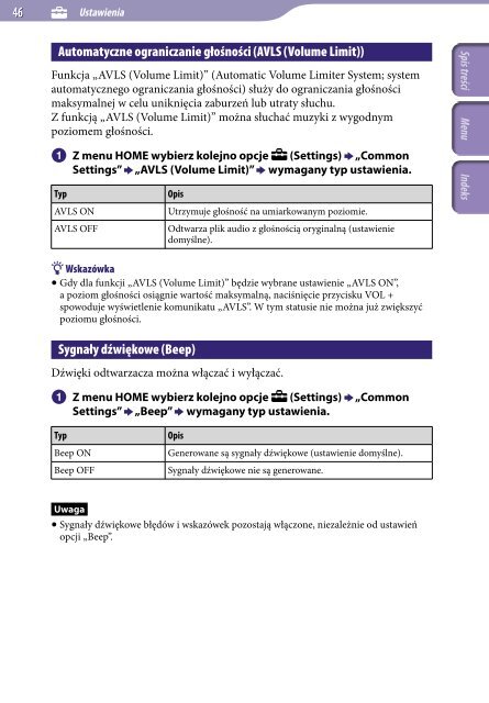 Sony NWZ-B142 - NWZ-B142 Istruzioni per l'uso Polacco