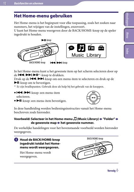 Sony NWZ-B142 - NWZ-B142 Istruzioni per l'uso Olandese