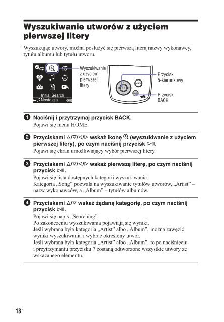 Sony NW-A3000 - NW-A3000 Istruzioni per l'uso Polacco