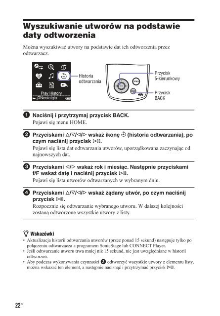 Sony NW-A3000 - NW-A3000 Istruzioni per l'uso Polacco