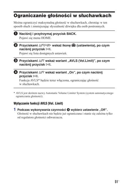 Sony NW-A3000 - NW-A3000 Istruzioni per l'uso Polacco