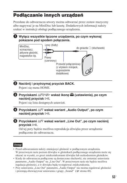 Sony NW-A3000 - NW-A3000 Istruzioni per l'uso Polacco