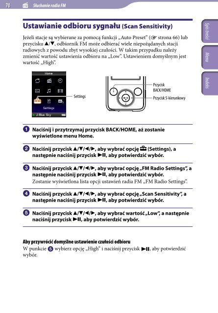 Sony NWZ-E435F - NWZ-E435F Istruzioni per l'uso Polacco