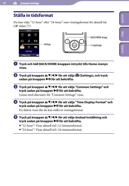 Sony NWZ-E435F - NWZ-E435F Istruzioni per l'uso Svedese