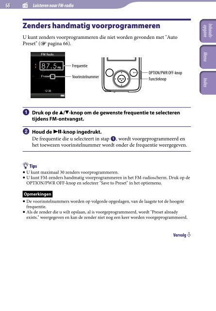 Sony NWZ-E435F - NWZ-E435F Istruzioni per l'uso Olandese