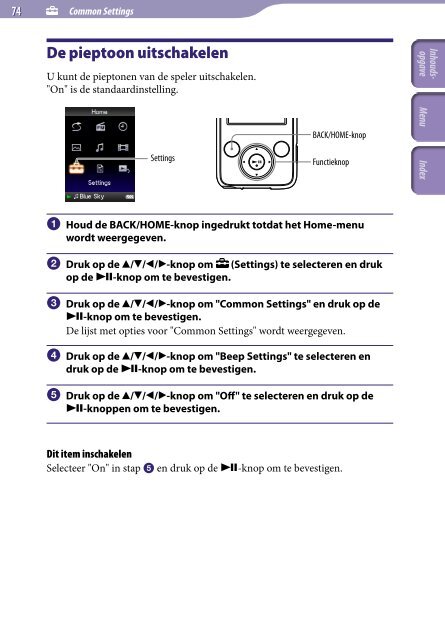Sony NWZ-E435F - NWZ-E435F Istruzioni per l'uso Olandese