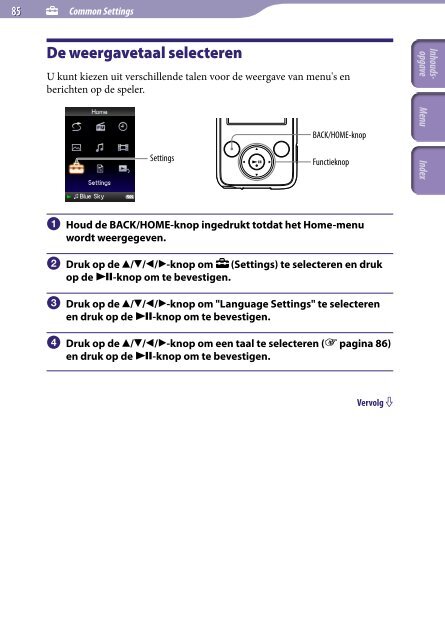 Sony NWZ-E435F - NWZ-E435F Istruzioni per l'uso Olandese