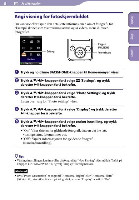 Sony NWZ-E435F - NWZ-E435F Istruzioni per l'uso Norvegese