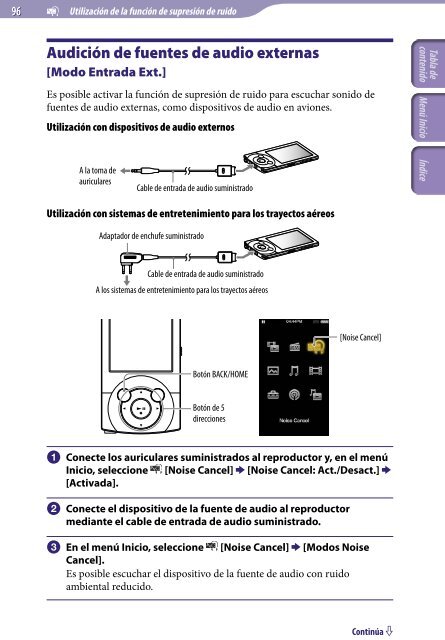 Sony NWZ-A844 - NWZ-A844 Istruzioni per l'uso Spagnolo