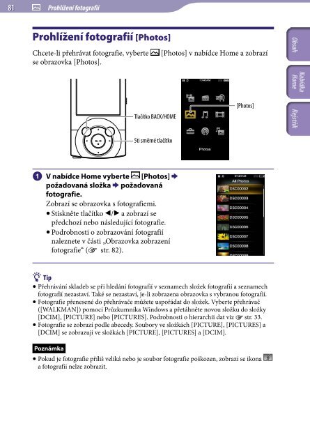 Sony NWZ-A844 - NWZ-A844 Istruzioni per l'uso Ceco