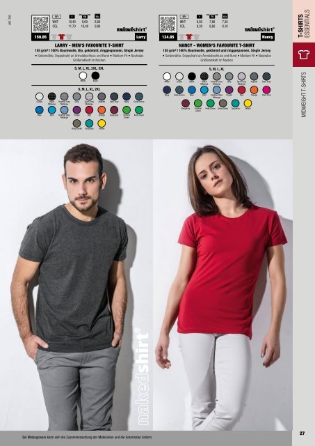 T-Shirts Essentials - Katalog (Textil-Point GmbH)