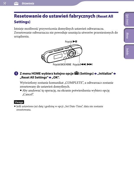 Sony NWZ-B143 - NWZ-B143 Istruzioni per l'uso Polacco