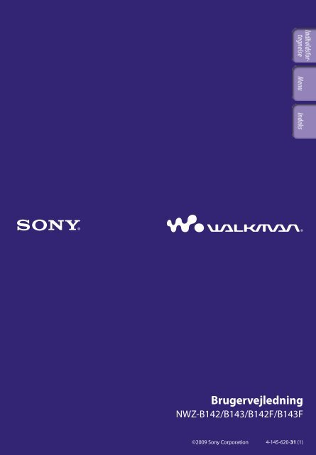Sony NWZ-B143 - NWZ-B143 Istruzioni per l'uso Danese
