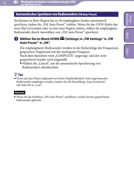 Sony NWZ-B143F - NWZ-B143F Istruzioni per l'uso Tedesco