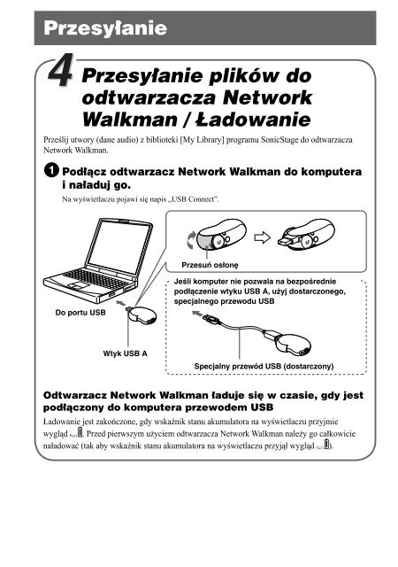 Sony NW-E305 - NW-E305 Istruzioni per l'uso Polacco