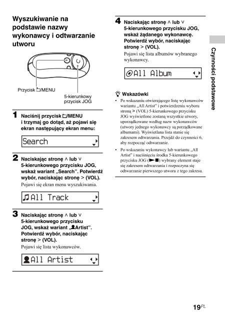 Sony NW-E305 - NW-E305 Istruzioni per l'uso Polacco