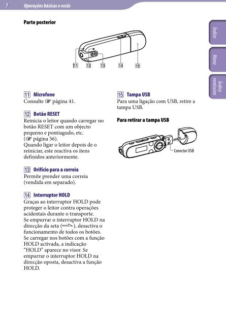 Sony NWZ-B143 - NWZ-B143 Istruzioni per l'uso Portoghese