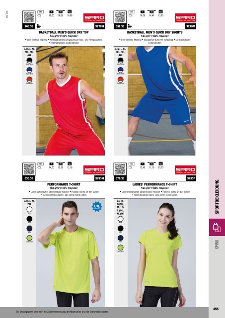 Sportbekleidung - Katalog (Textil-Point GmbH)