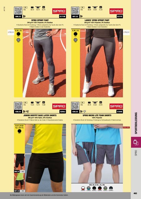 Sportbekleidung - Katalog (Textil-Point GmbH)