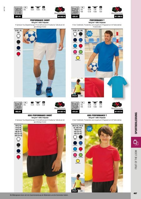 Sportbekleidung - Katalog (Textil-Point GmbH)