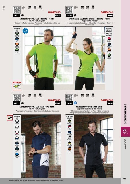 Sportbekleidung - Katalog (Textil-Point GmbH)