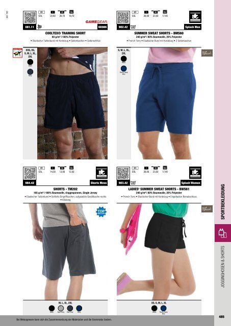 Sportbekleidung - Katalog (Textil-Point GmbH)