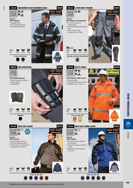 Arbeitsbekleidung - Katalog (Textil-Point GmbH)