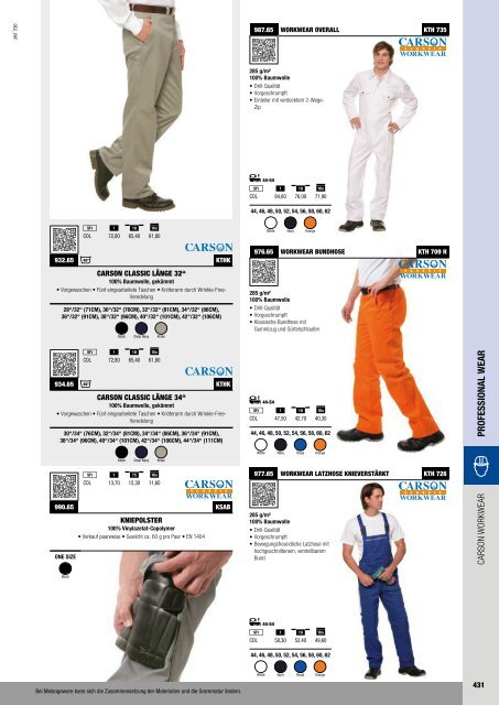 Arbeitsbekleidung - Katalog (Textil-Point GmbH)