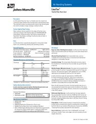 Johns Manville LinaTex Textile Fiber Duct Liner Data Sheet