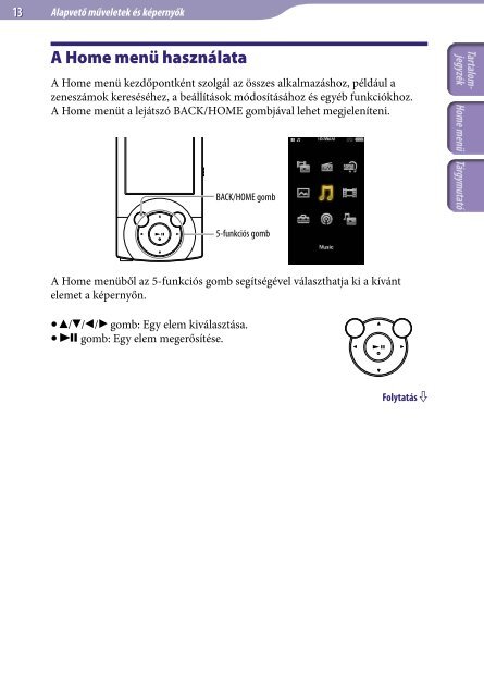 Sony NWZ-A845 - NWZ-A845 Istruzioni per l'uso Ungherese