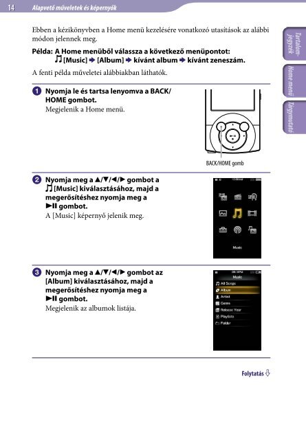 Sony NWZ-A845 - NWZ-A845 Istruzioni per l'uso Ungherese