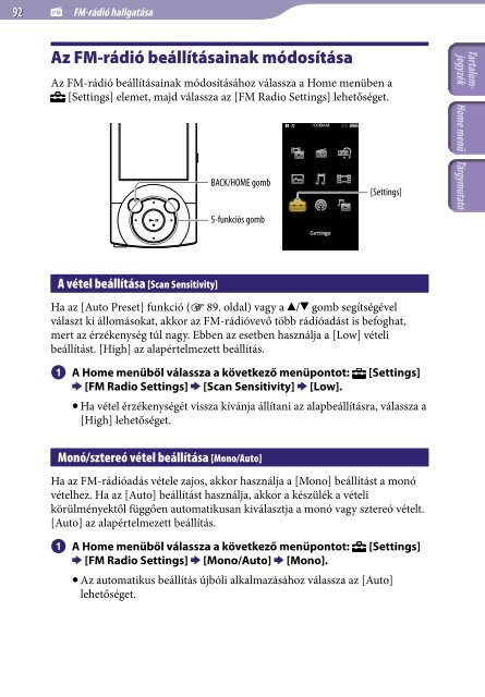 Sony NWZ-A845 - NWZ-A845 Istruzioni per l'uso Ungherese