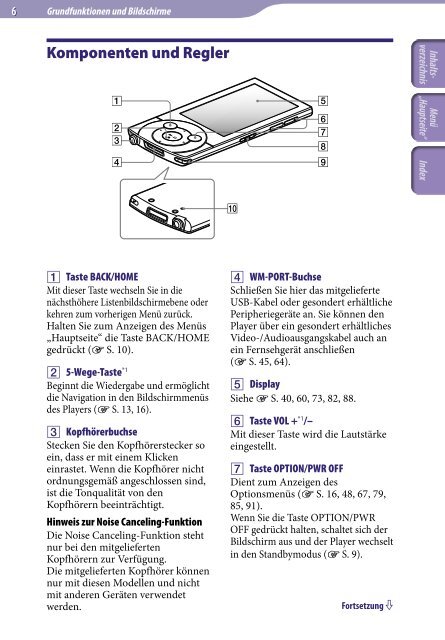 Sony NWZ-A845 - NWZ-A845 Istruzioni per l'uso Tedesco