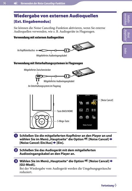 Sony NWZ-A845 - NWZ-A845 Istruzioni per l'uso Tedesco