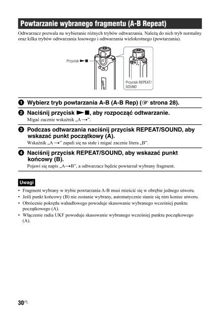 Sony NW-A605 - NW-A605 Istruzioni per l'uso Polacco