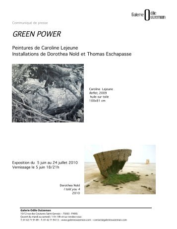 GREEN POWER - Galerie Odile Ouizeman