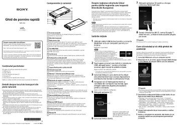 Sony NW-ZX2 - NW-ZX2 Istruzioni per l'uso Rumeno