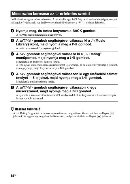 Sony NW-A1200 - NW-A1200 Istruzioni per l'uso Ungherese