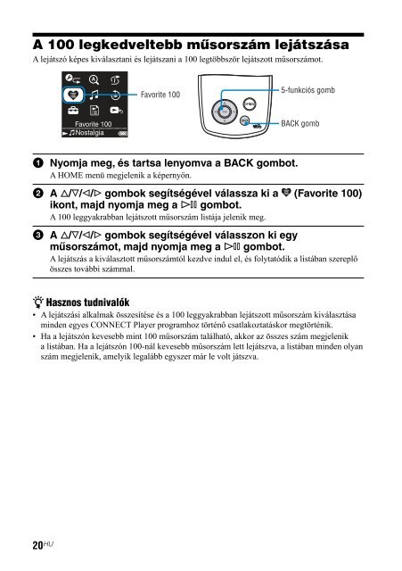 Sony NW-A1200 - NW-A1200 Istruzioni per l'uso Ungherese