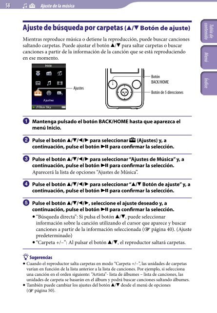 Sony NWZ-S639F - NWZ-S639F Istruzioni per l'uso Spagnolo