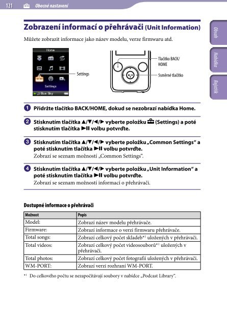 Sony NWZ-S639F - NWZ-S639F Istruzioni per l'uso Ceco