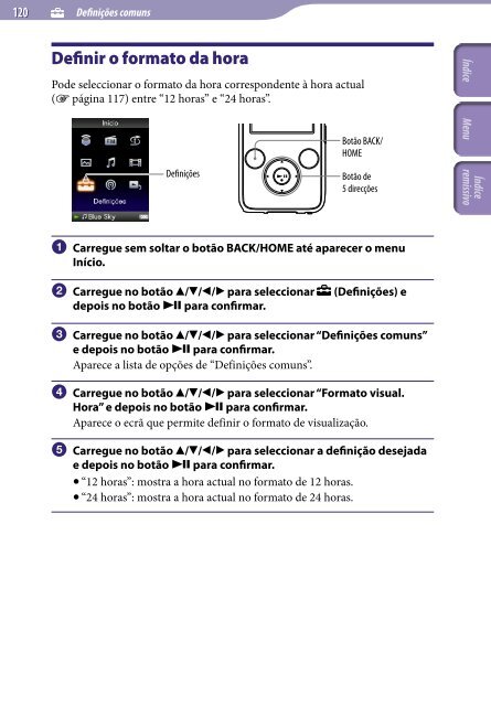 Sony NWZ-S639F - NWZ-S639F Istruzioni per l'uso Portoghese